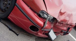 Car damaged from an auto accident